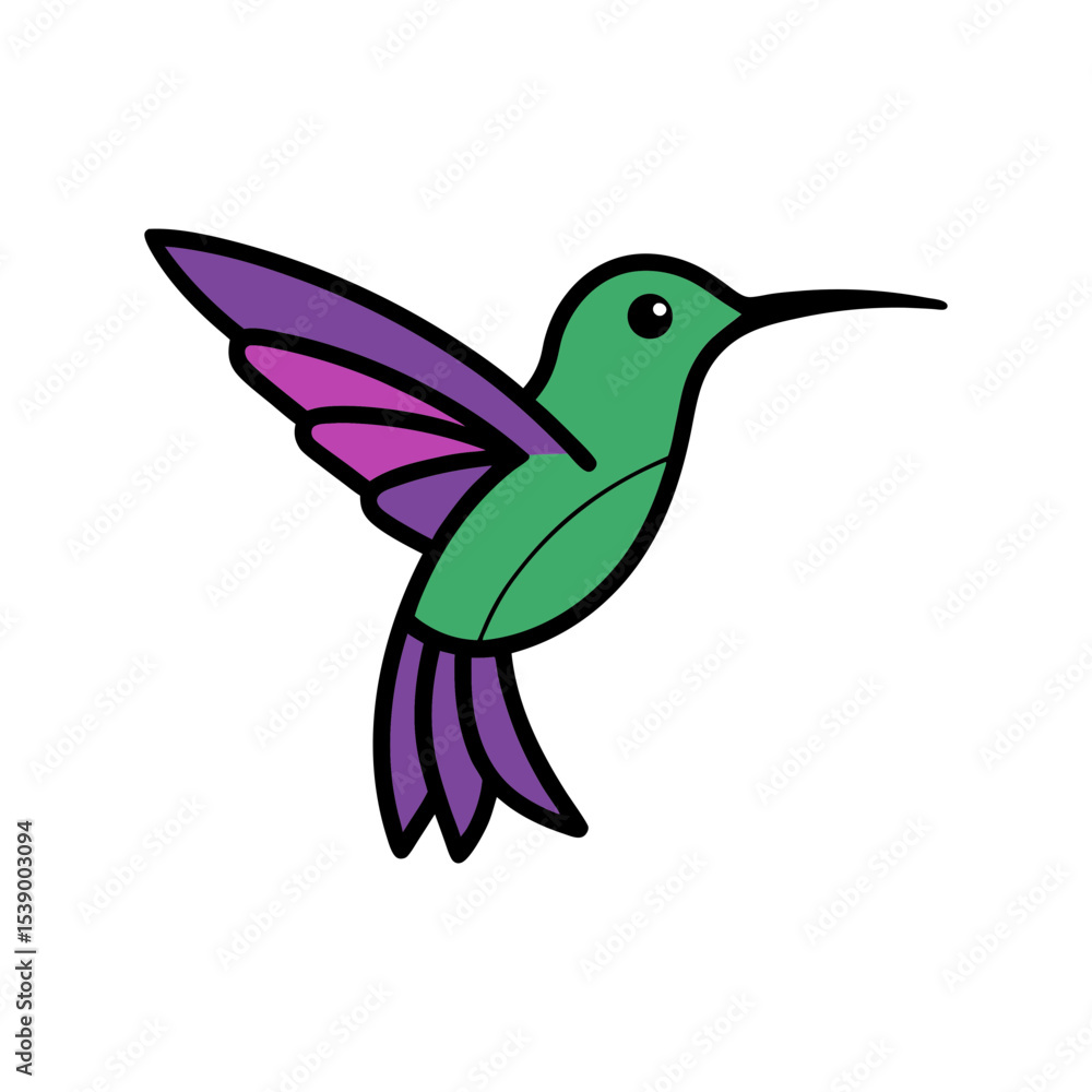 Obraz premium vector illustration of a hummingbird