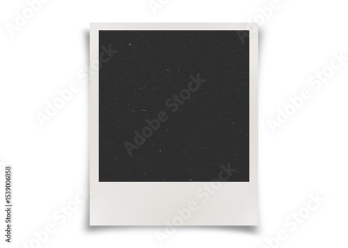 Polaroid Photo Frame Mockup. Album Card On Transparent Background. Retro Photo Template. Memories Card. Quick print camera shot