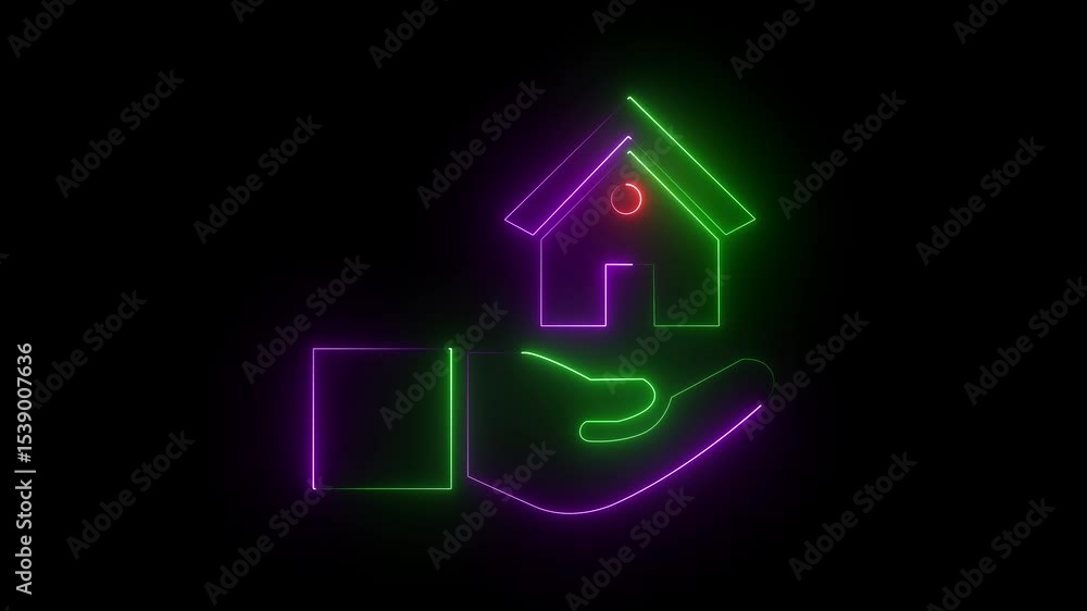 Glowing Neon Hand Holding Smart House Icon Animation Representing Real Estate and Home Protection Concept | 4K Video
Glowing Neon Hand Holding Smart House Icon Animation Representing Real Estate and Home Protection Concept | 4K Video