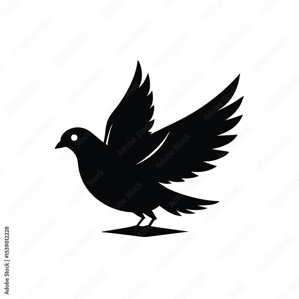 Obraz premium Dove of peace on transparent background 