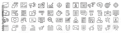 Marketing and Advertising Icons Set