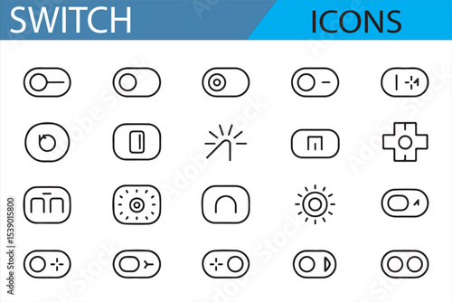 Collection of Simple and Interactive Switch Icons for UI Designers

