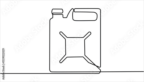 Car Engine Oil, Fuel can continuous one line drawing. Gallon Of Milk Icon, Big Plastic Bottle ,Gallon continuous one line drawing vector illustration, continuous line of oil jerry cans.
