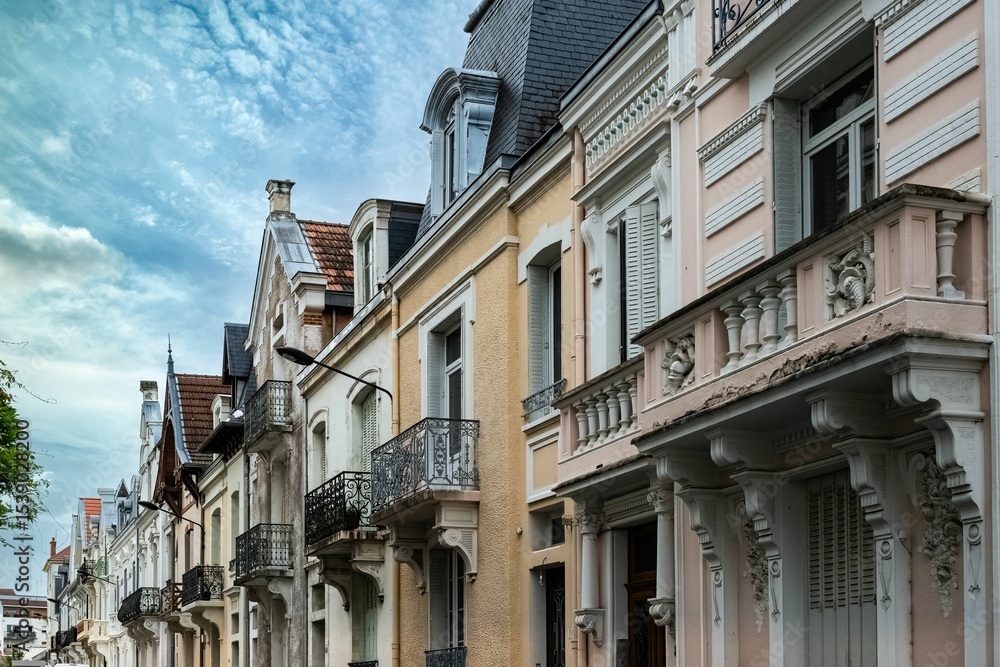 Fototapeta premium Vichy in France, thermal city, houses