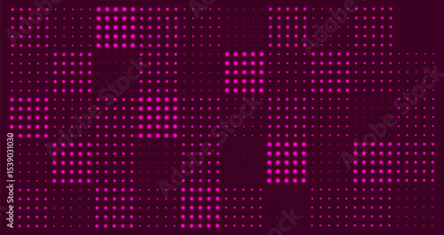 Soft and smooth abstract halftone gradient dots technology. Halftone gradient background. Futuristic pattern of dots collected in squares. Color effects in vector.