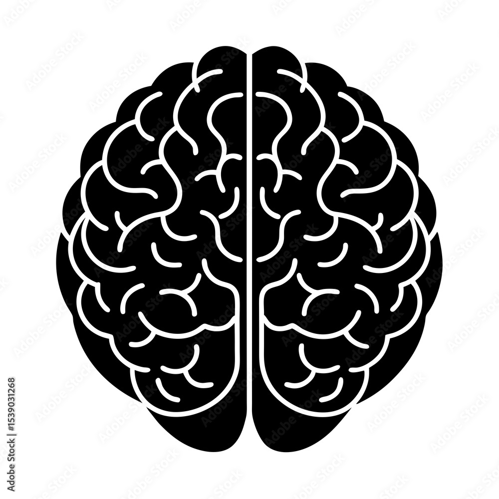 Fototapeta premium Human brain illustration for medical science, psychology, neurology, and mental health concepts design