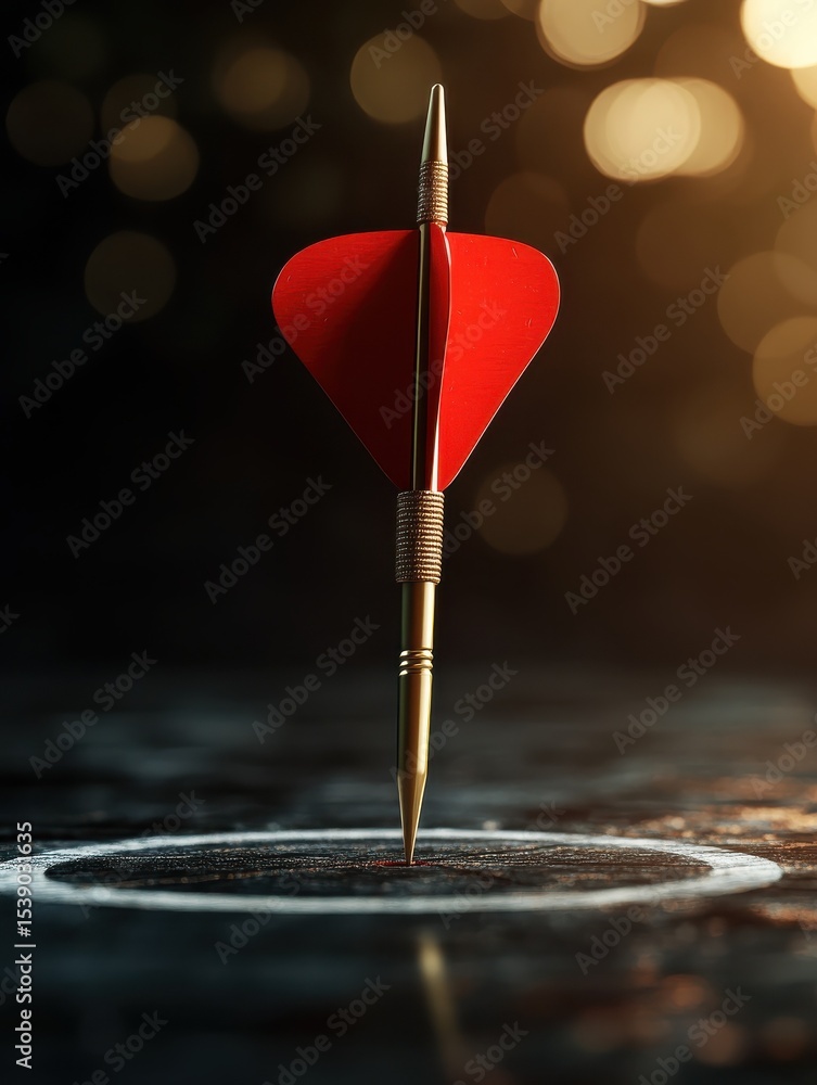 red dart hitting the target red dart hitting the target