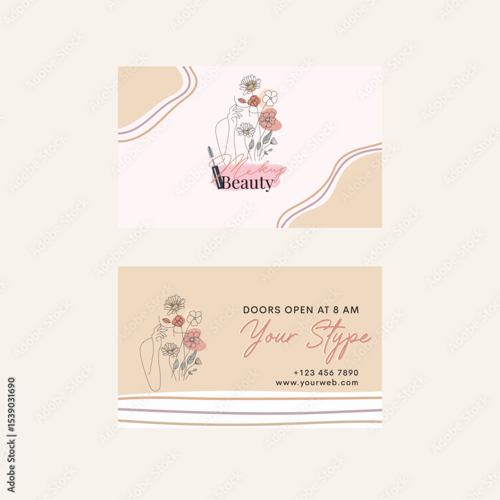 Makeup beauty studio Business Card template 