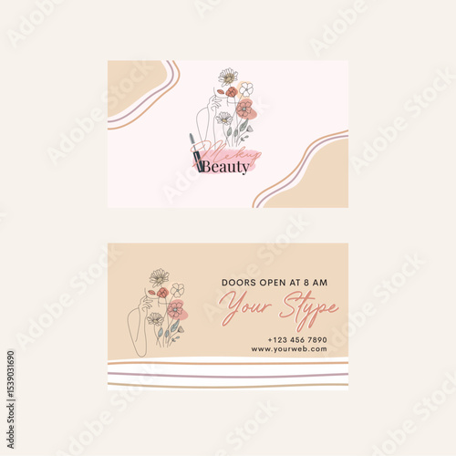 Makeup beauty studio Business Card template 