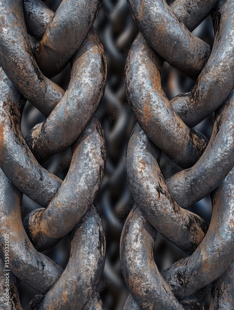close up of metallic chain link showcasing its intricate details and texture. image captures strength and durability of chain close up of metallic chain link showcasing its intricate details and texture. image captures strength and durability of chain