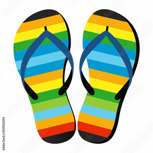 colorful flip flop