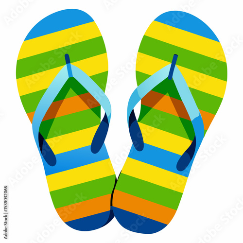 colorful flip flops