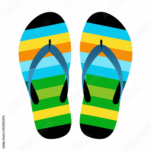 colorful flip flops