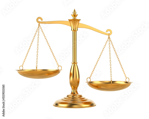 Scale on white background. Isolated 3D illustration