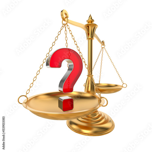 Scale on white background. Isolated 3D illustration