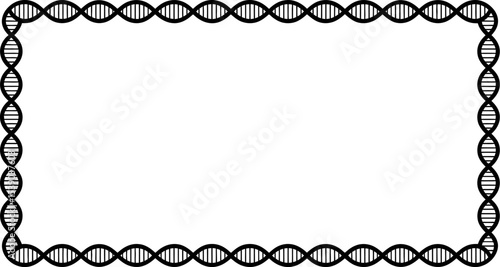 Dna frame border vector graphic molecular biology genetic code helix science medical research 100 char editable stock vector illustration
