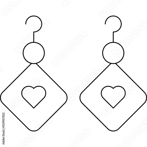 Ear rings single icon vector illustration