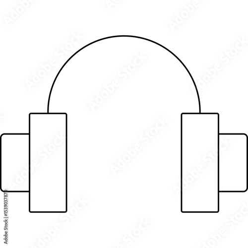 Headphones single icon vector illustration
