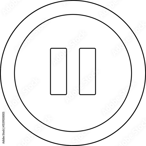 Pause single icon vector illustration