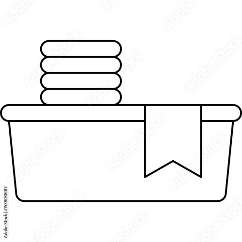 Pressed cloths single icon vector illustration