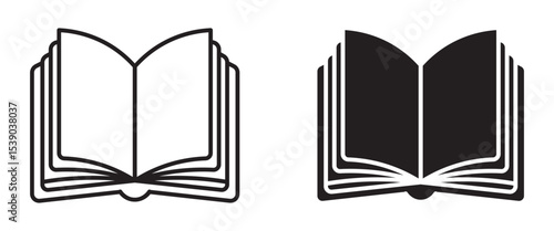 Book icon set. Simple book symbol.  open book icon , Vector illustration . 