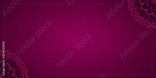 Banner background with mandala shape | Gradient background with pattern and line for banner, decoration, greeting, cover, card, festival