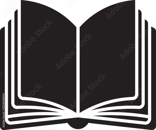 Open book icon isolated on transparent background