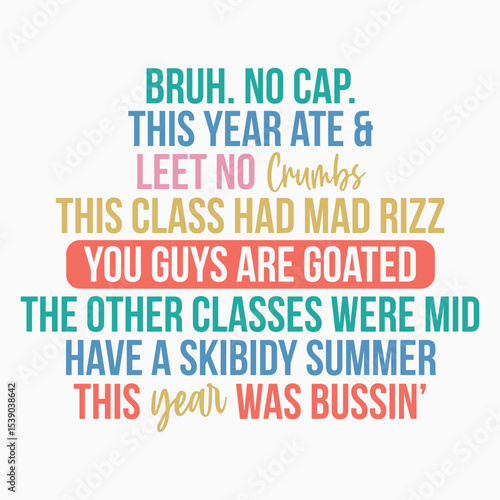 Gen A Slang Teachers Happy Last Day Retro SVG T shirt Design vector sublimation