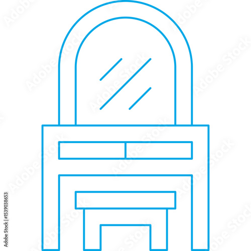 Dressing table single icon vector illustration