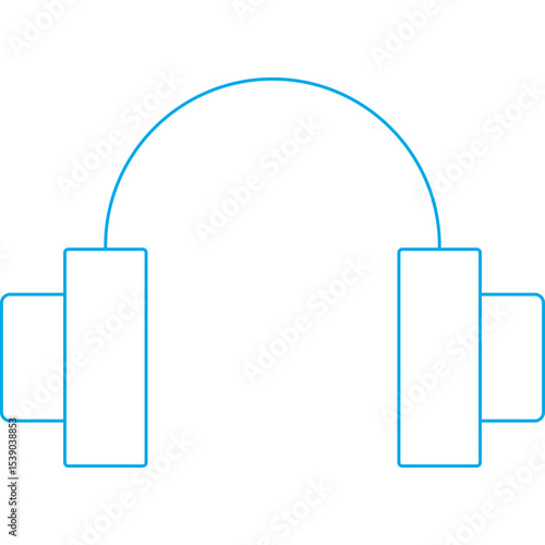 Headphones single icon vector illustration