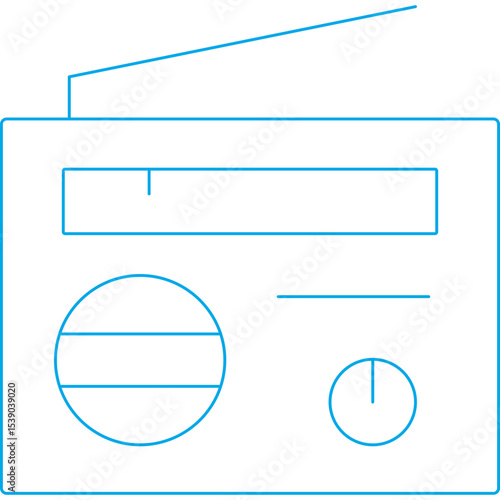 Radio single icon vector illustration