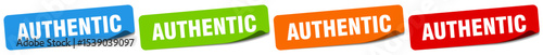 authentic sticker. authentic sticker set on white background