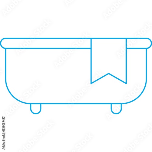 Bath tub single icon vector illustration