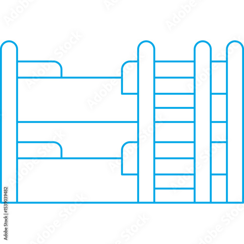 Bed single icon vector illustration