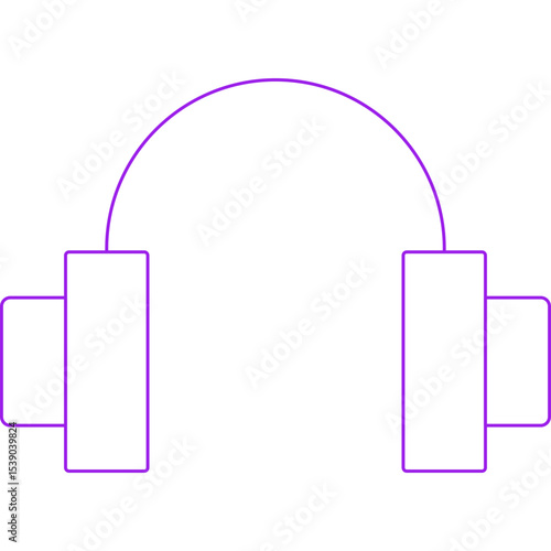 Headphones single icon vector illustration