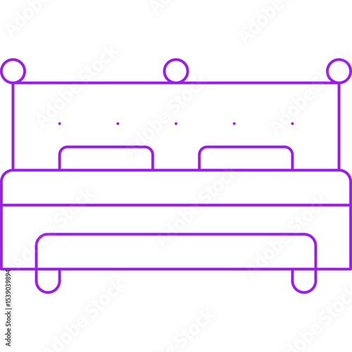 Master bed single icon vector illustration
