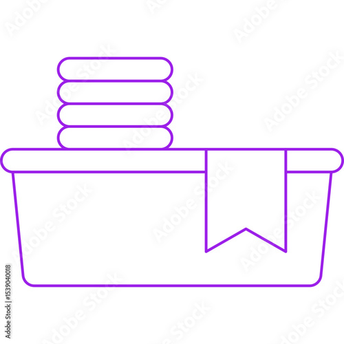 Pressed cloths single icon vector illustration