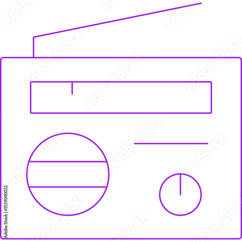 Radio single icon vector illustration