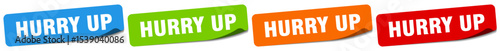 hurry up sticker. hurry up sticker set on white background