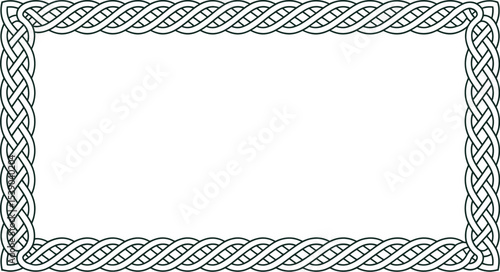 Celtic knot frame border vector graphic design element illustration background for design and art editable stock vector illustration