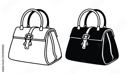 vector illustration of handbag