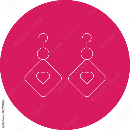Ear rings single icon vector illustration