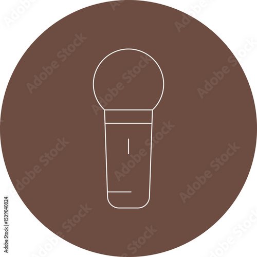 Mic single icon vector illustration