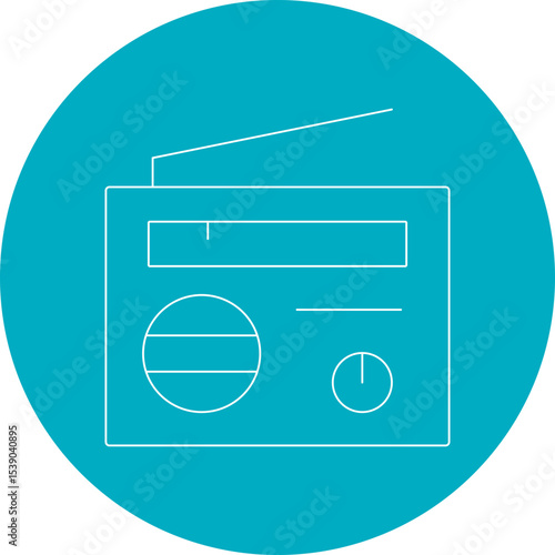 Radio single icon vector illustration
