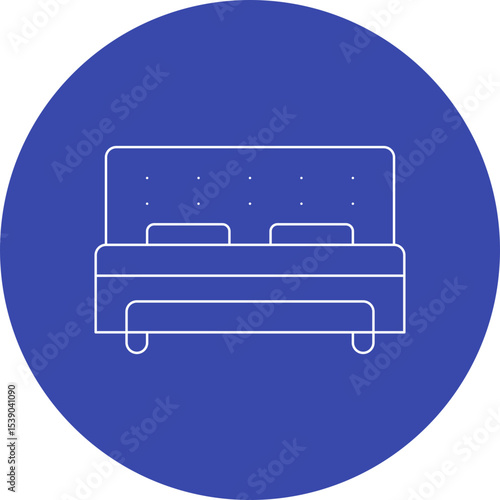 Sleeping bed single icon vector illustration