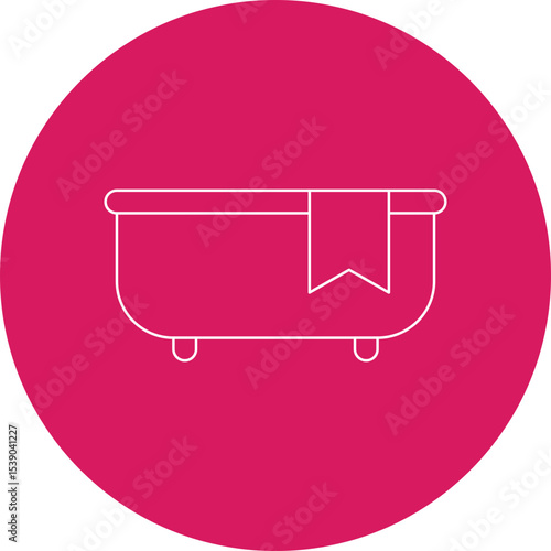 Bath tub single icon vector illustration
