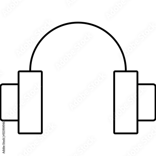Headphones single icon vector illustration
