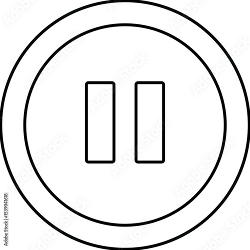 Pause single icon vector illustration