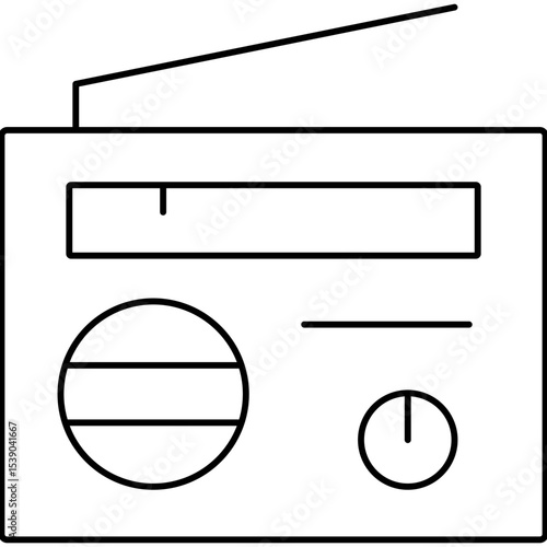 Radio single icon vector illustration