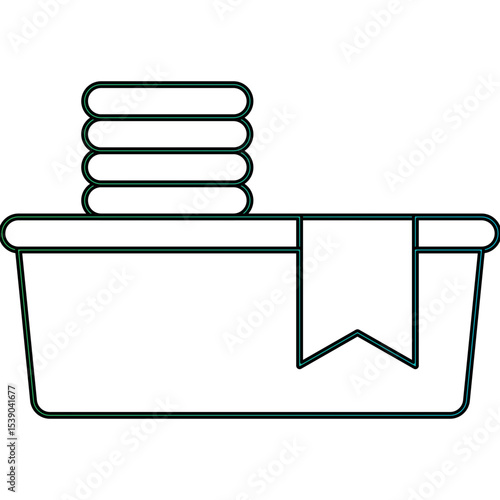Pressed cloths single icon vector illustration
